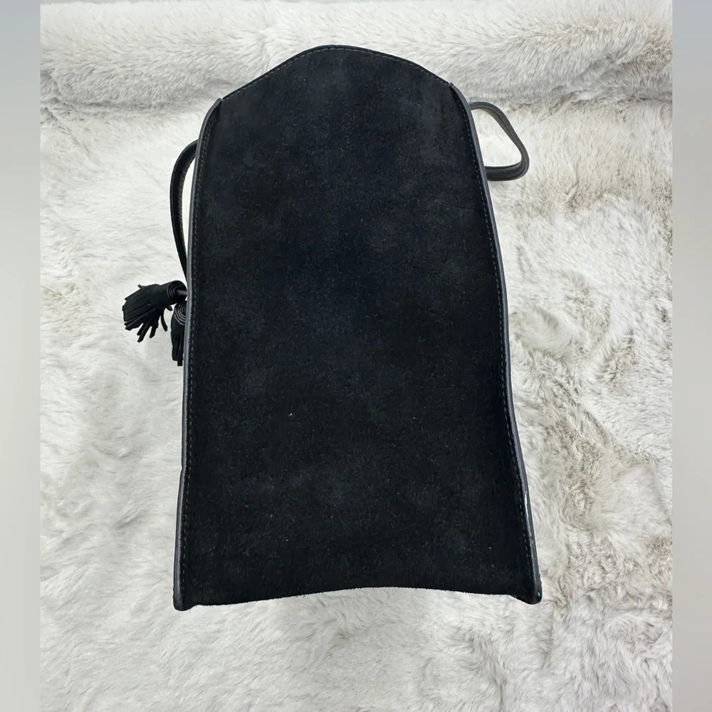 Kate Spade‎ Kassandra Sequoia Avenue Tote Black suede leather EUC